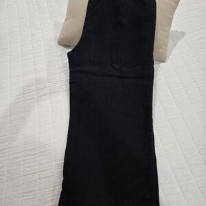 Black Linen Wide Leg Capris